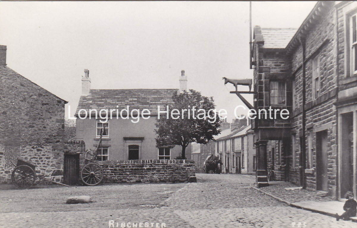245B - Ribchester - The White Bull and Water Street - 1900